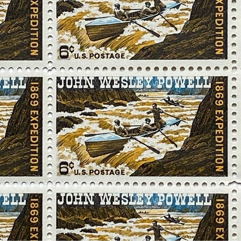 John Wesley Powell Mint Sheet 1969 Scott # 1374 Explorer Scientist Geologist Vtg